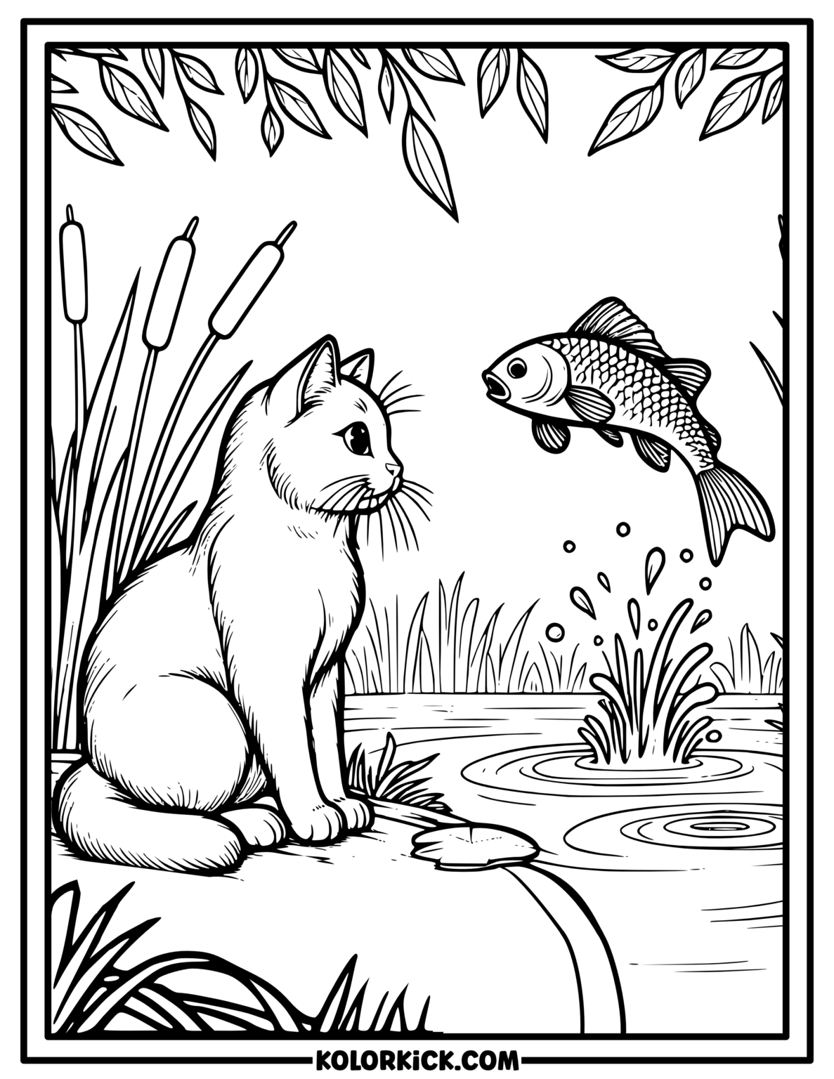 Cute Kitty Cat Coloring Pages - 100% Free Printable PDFs