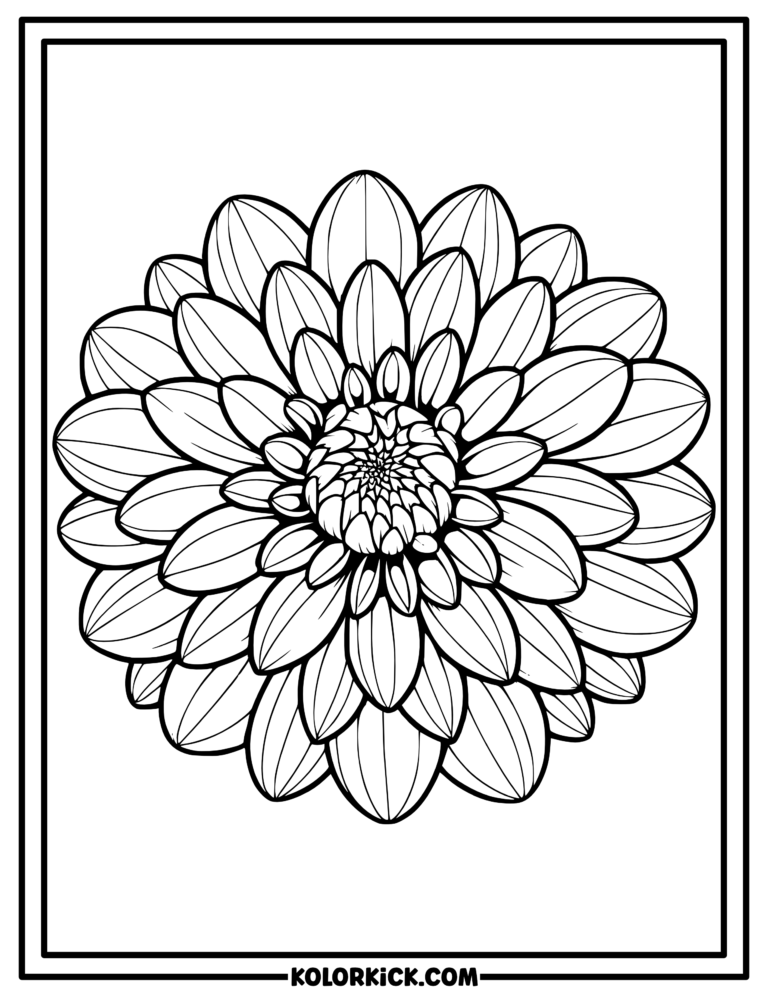 Blooming Flower Coloring Pages - Free Printable PDFs