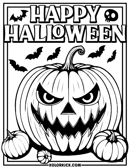 Spooky Halloween Coloring Pages - 100% Free Printable PDFs