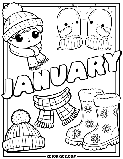 January Coloring Pages