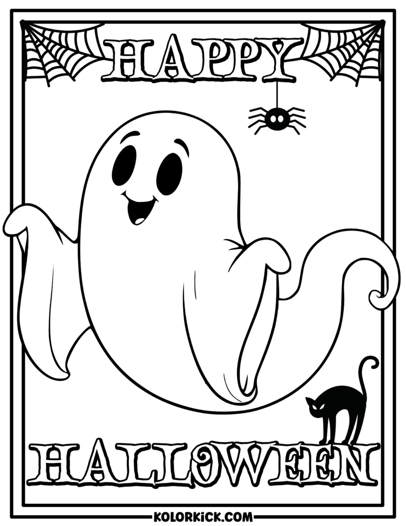 Spooky Halloween Coloring Pages - 100% Free Printable PDFs