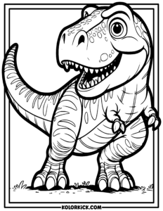 Cute Dinosaur Coloring Pages - 100% Free Printable PDFs