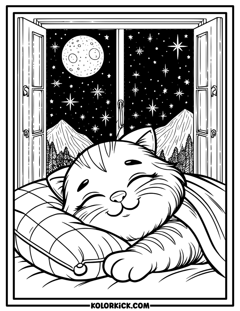 Cute Kitty Cat Coloring Pages - 100% Free Printable PDFs