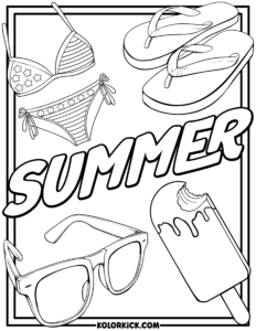 Sunny Summer Coloring Pages - 100% Free Printable PDFs