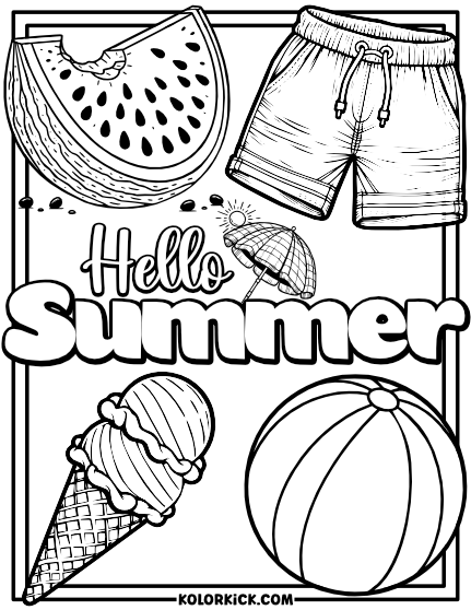 Summer Coloring Pages