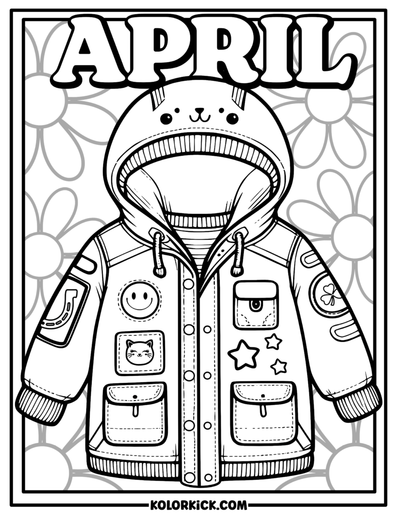 April Coloring Sheet