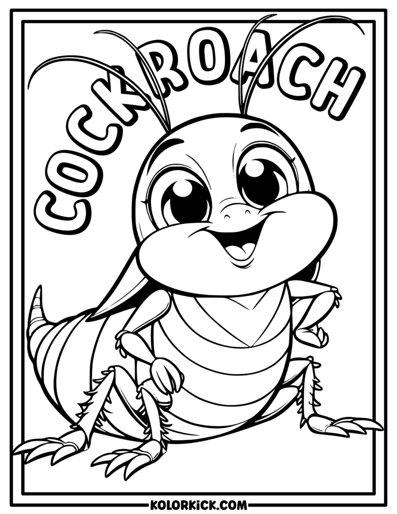 Cockroach Bug Coloring Page