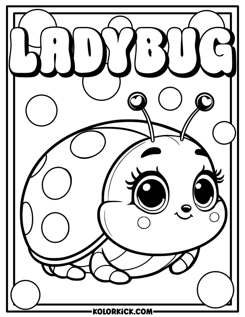 Cute Ladybug Coloring Page