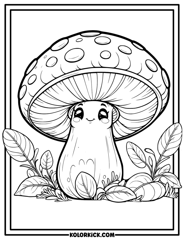 Cute Mushroom Coloring Pages - (100% Free Printable PDFs)