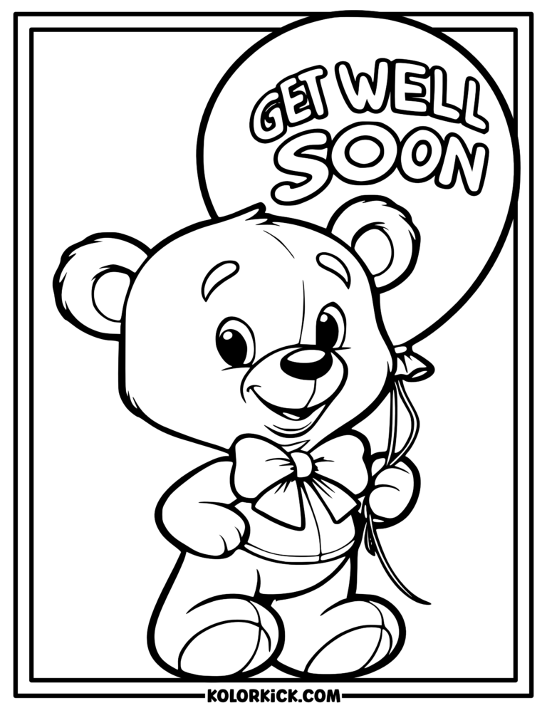 Get Well Soon Coloring Pages - (100% Free Printable PDFs)