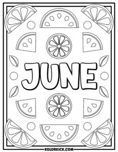 Cute June Coloring Pages - (100% Free Printable PDFs)