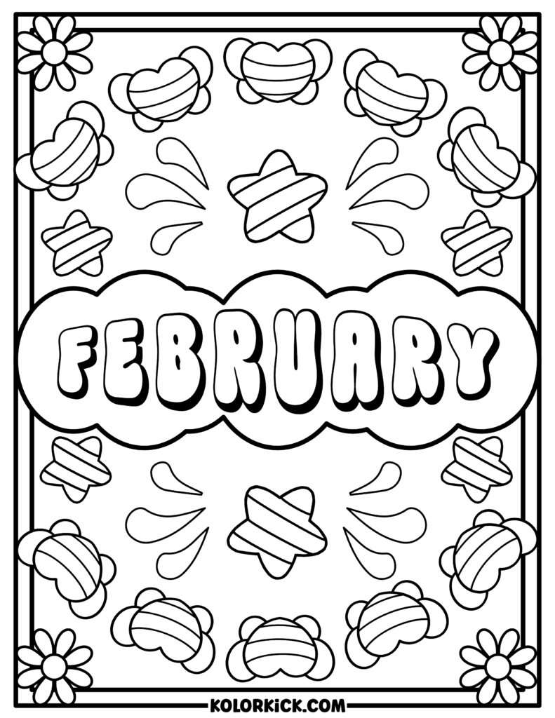 Cute February Coloring Pages - (100% Free Printable Pdfs)