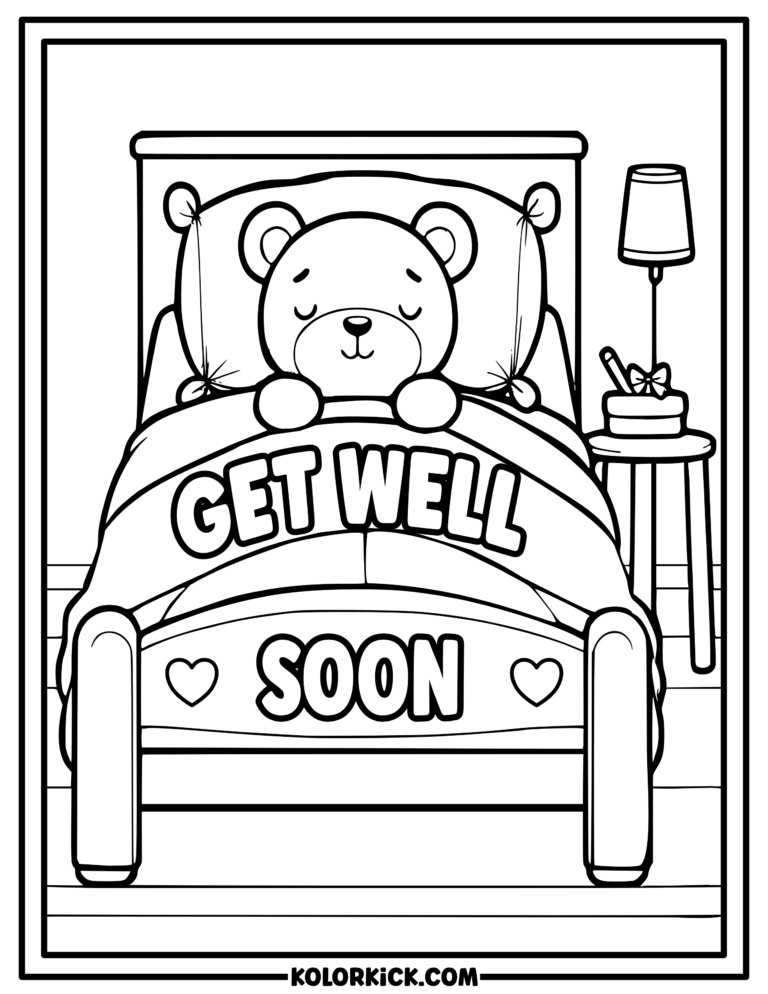 Get Well Soon Coloring Pages - (100% Free Printable PDFs)