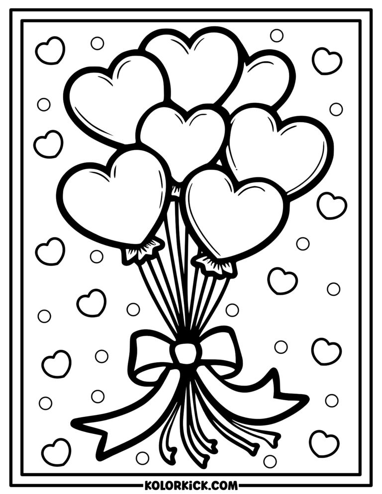 Love Heart Coloring Pages - (100% Free Printable PDFs)