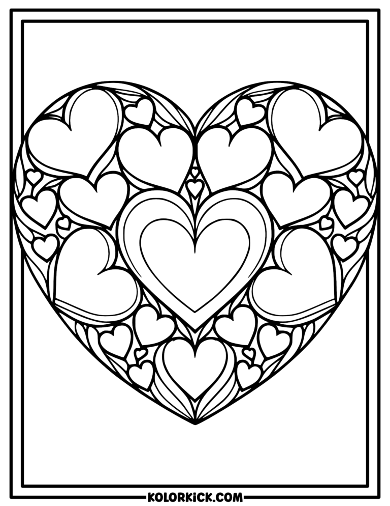 Love Heart Coloring Pages - (100% Free Printable Pdfs)