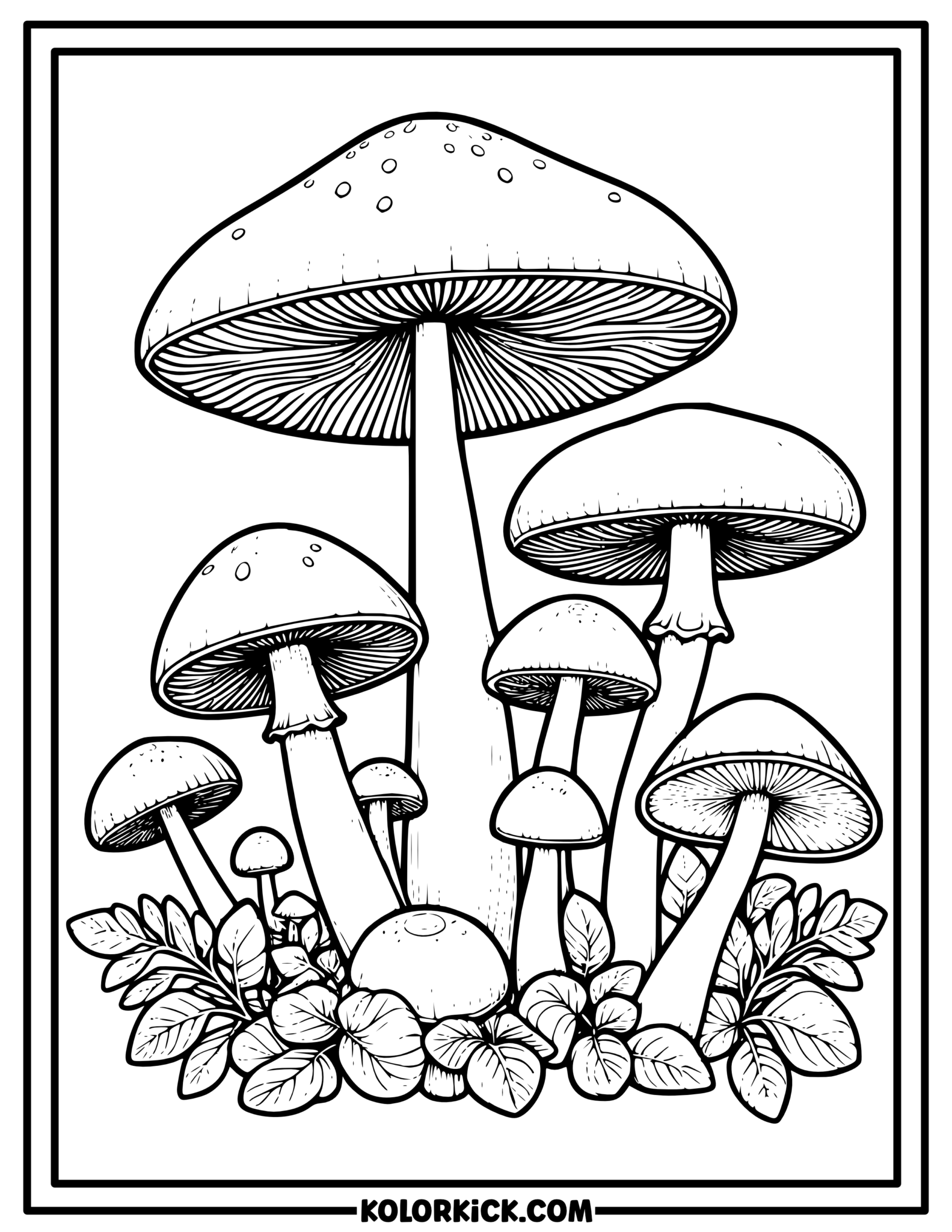 Cute Mushroom Coloring Pages - (100% Free Printable PDFs)