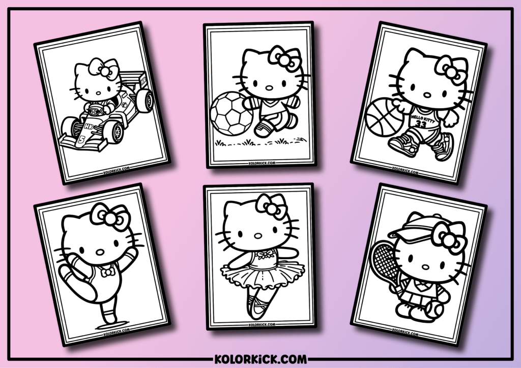 Hello Kitty Sports Coloring Pages