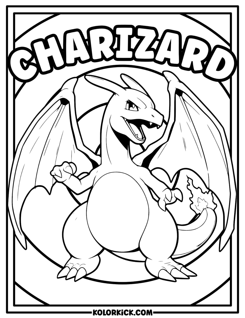 Pokemon Coloring Pages Charizard