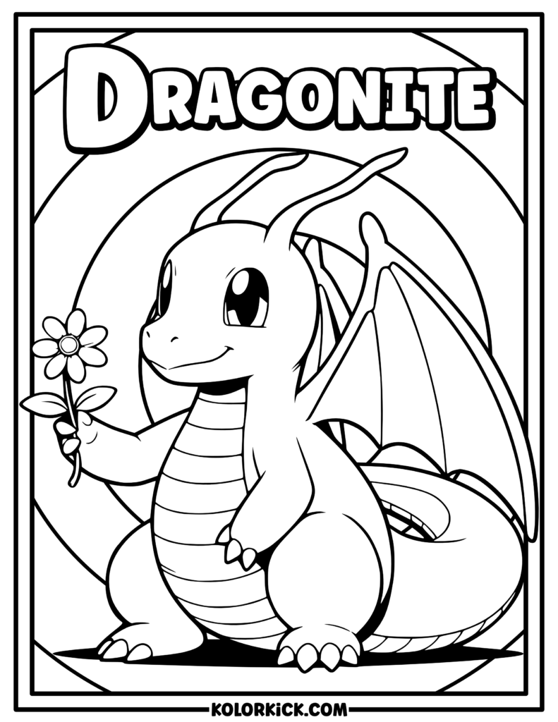 Pokemon Coloring Pages Dragonite