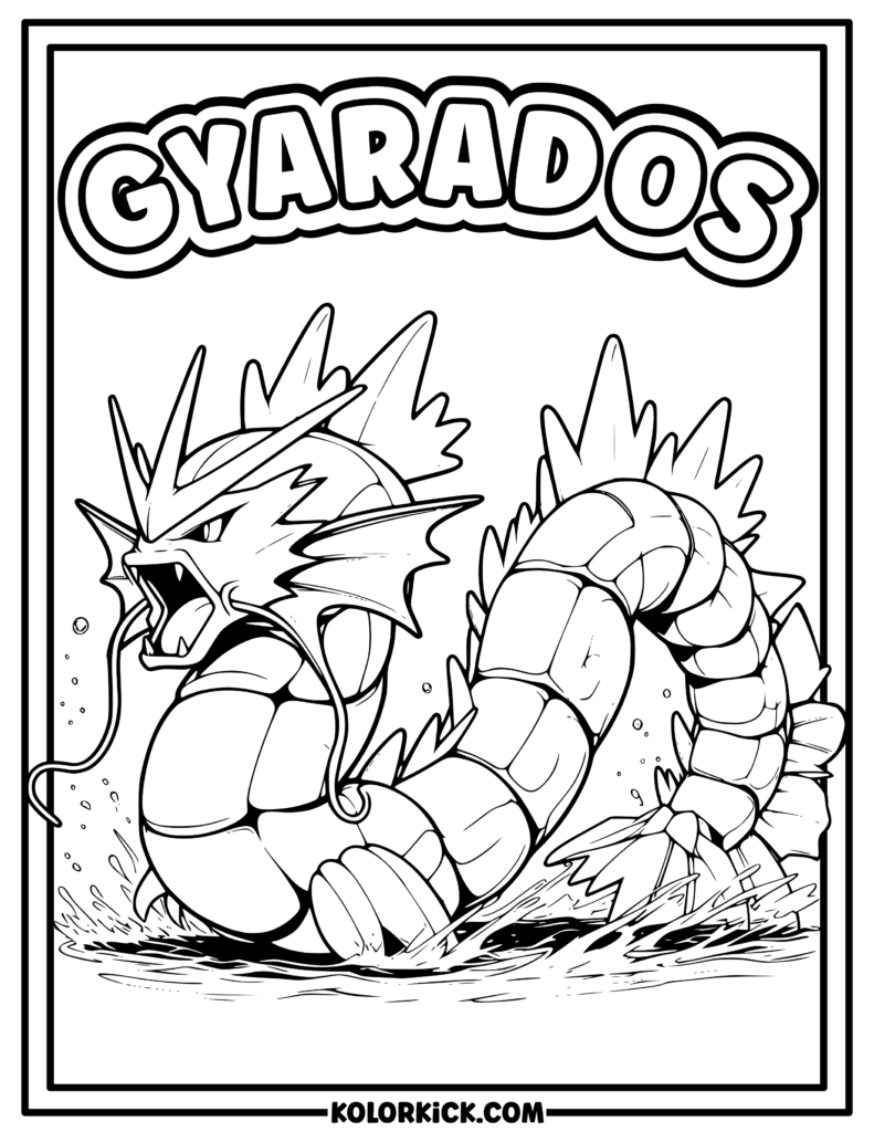Gyarados Pokemon Coloring Page Gyarados Pokemon Coloring Page