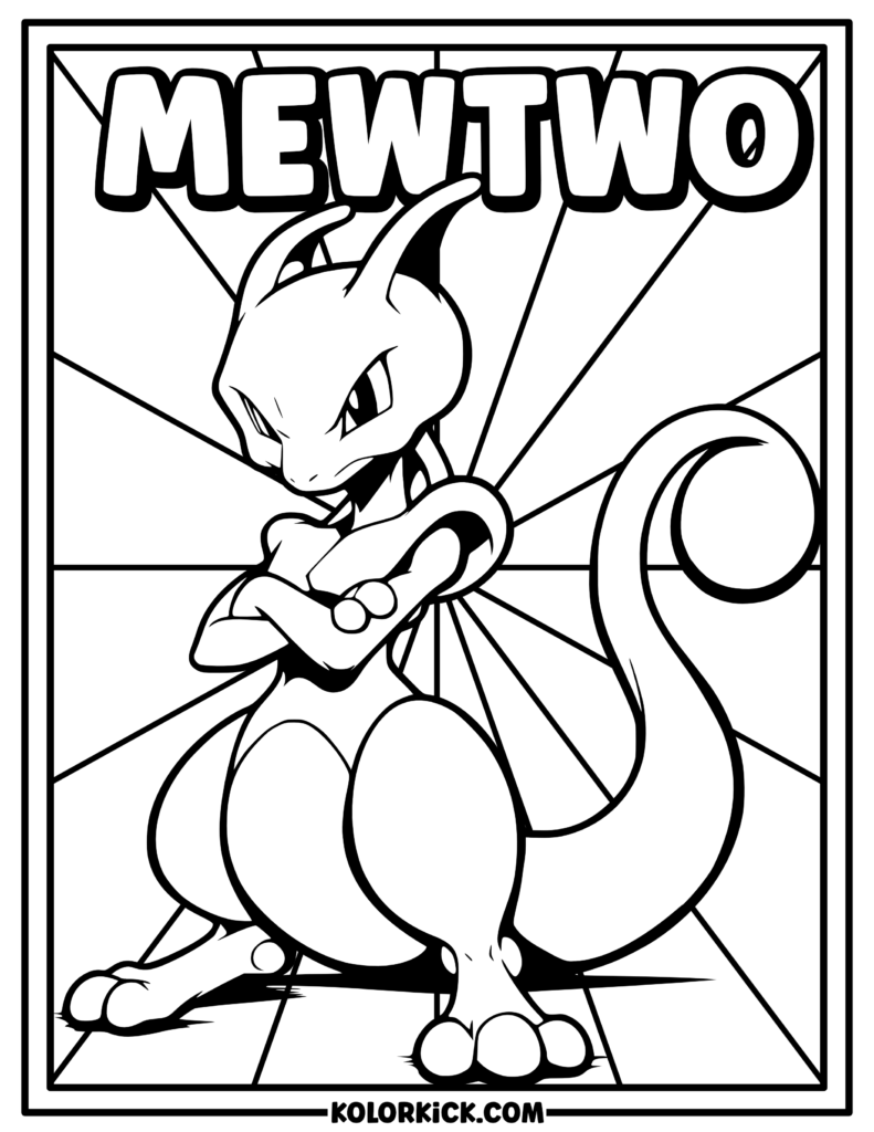 Pokemon Coloring Pages Mewtwo