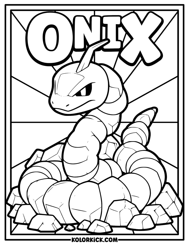 Pokemon Coloring Pages Onix