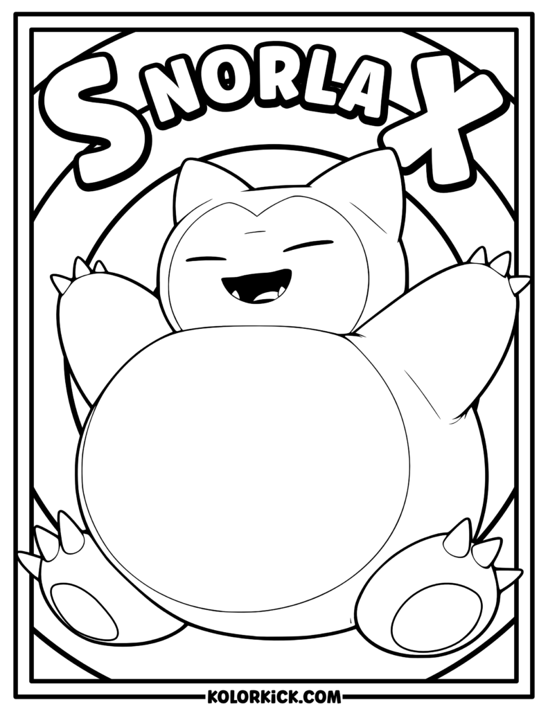 Pokemon Coloring Pages Snorlax