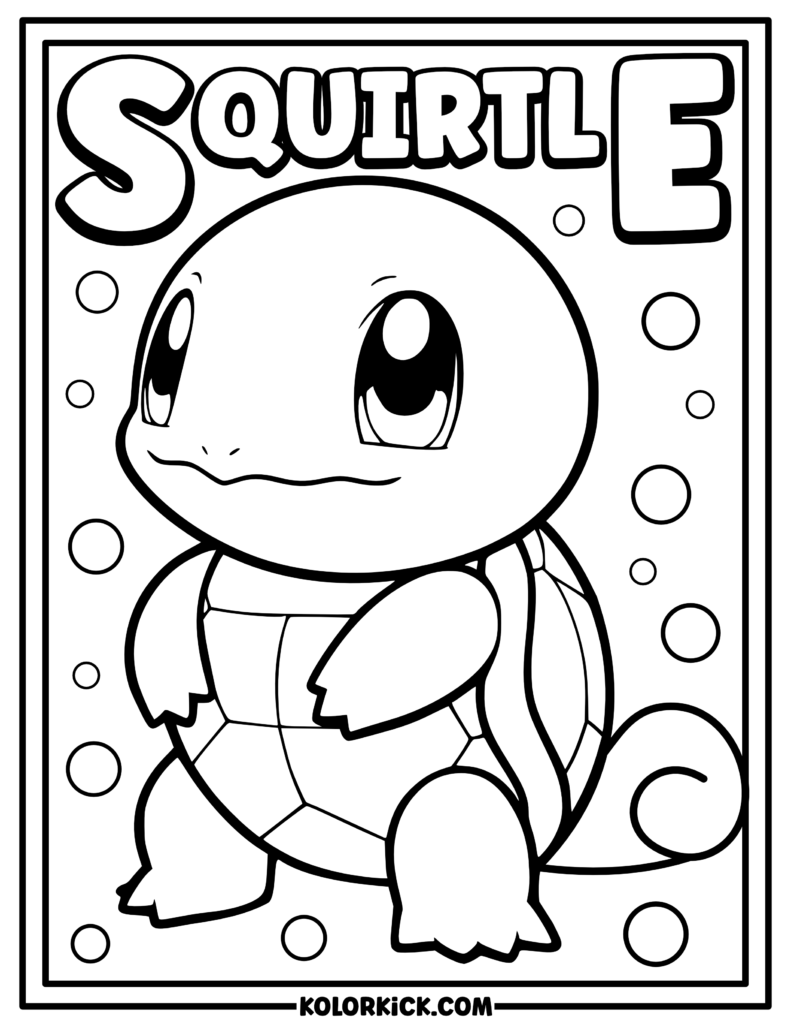 Pokemon Coloring Pages Squirtle