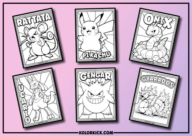 Cute Pokemon Coloring Pages - (100% Free Printable PDFs)