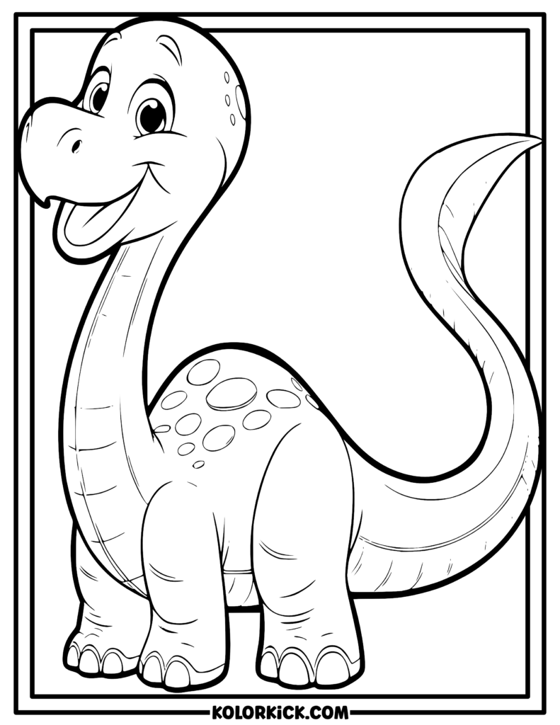 Cute Dinosaur Coloring Pages - 100% Free Printable PDFs