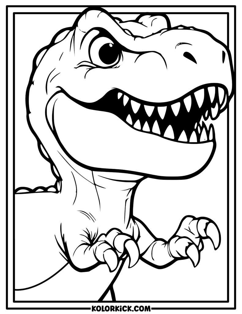 Cute Dinosaur Coloring Pages - 100% Free Printable PDFs